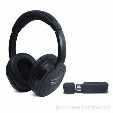 2.4G Wireless Computer Headphones with Fold Flat Design